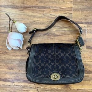Coach Legacy Signature Flap Shoulder Bag